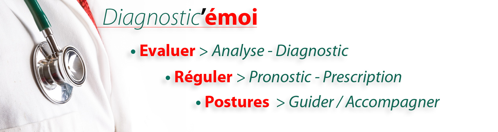 • Diagnostic’émoi… Evaluation (Analyse & Diagnostic) & Régulation (Pronostic & Prescription)